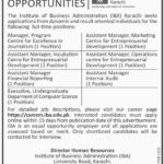 IBA Karachi Jobs 2019 for 7+ Posts (Multiple Categories)