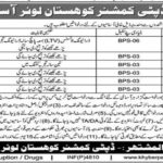 DC Office Kohistan Jobs 2019 for Drivers & Support Staff