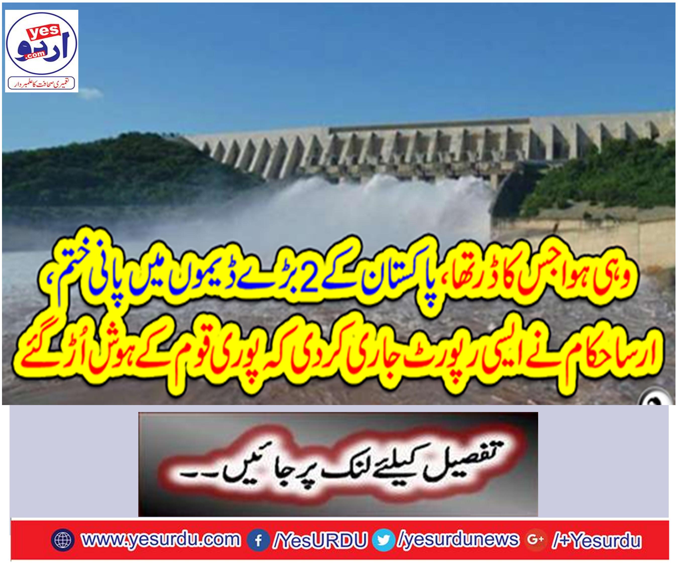 Water level decreases in Mangla and Tarla dam