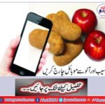Charger the mobile with apples and potatoes
