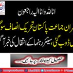 : The ruling party was sacked in Pakistan Tehreek-e-Insaf, the news of the death of senior leader came