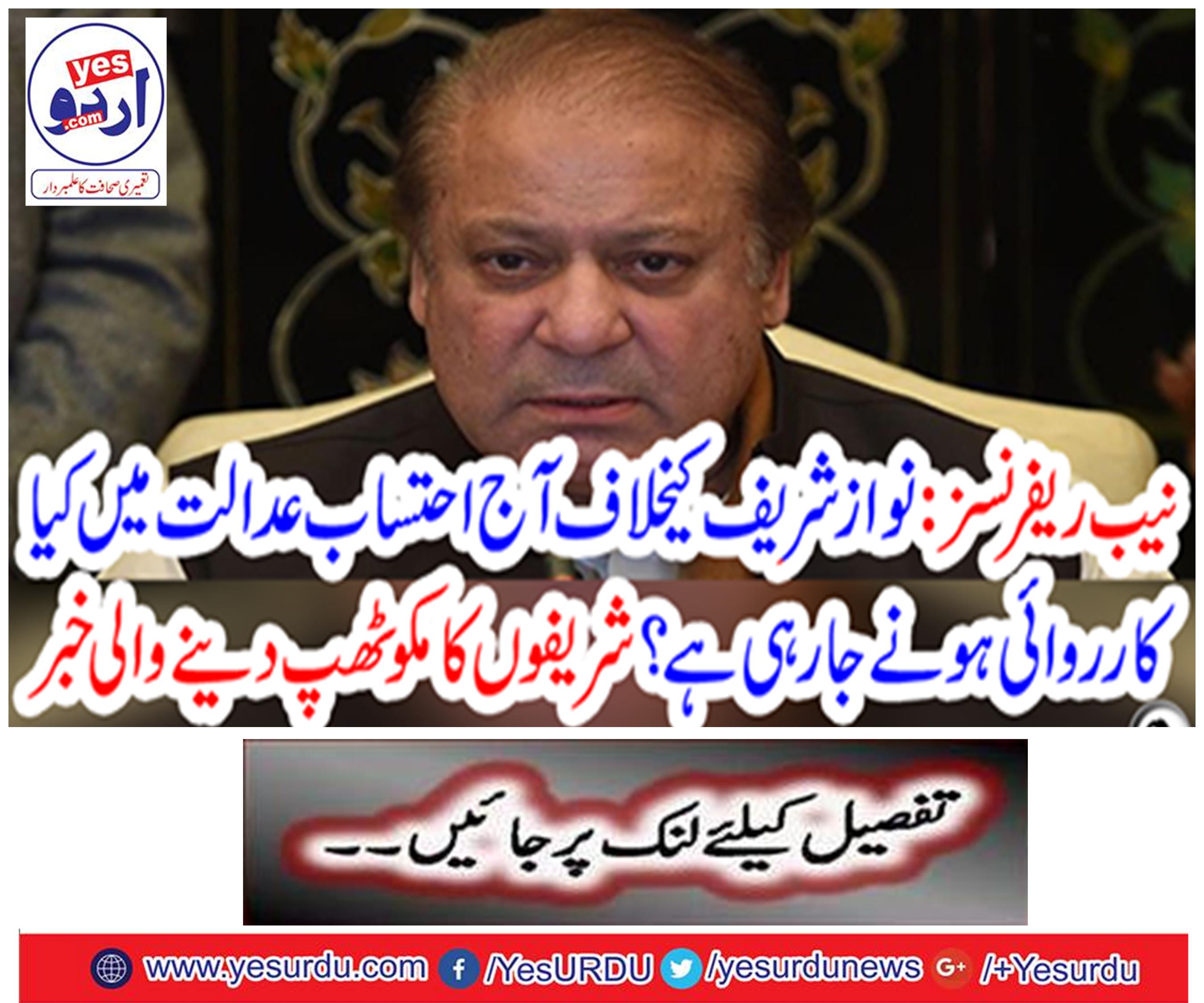 What action is going on in the accountability court today against Nawaz Sharif?