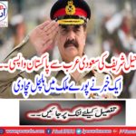Raheel Sharif's return from Saudi Arabia to Pakistan
