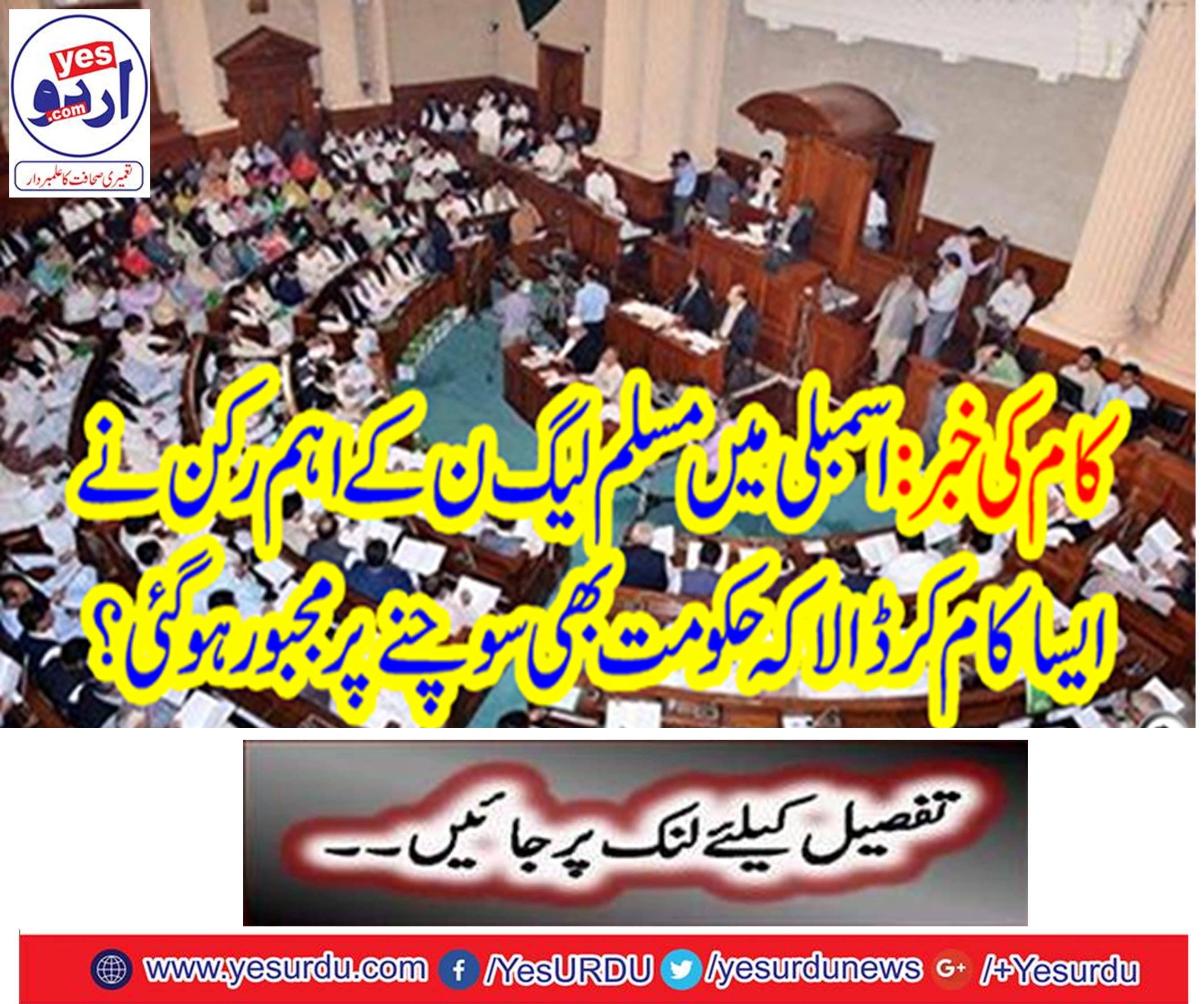 In the Assembly, the main member of the PML-N has done so that the Government also has to think about it?
