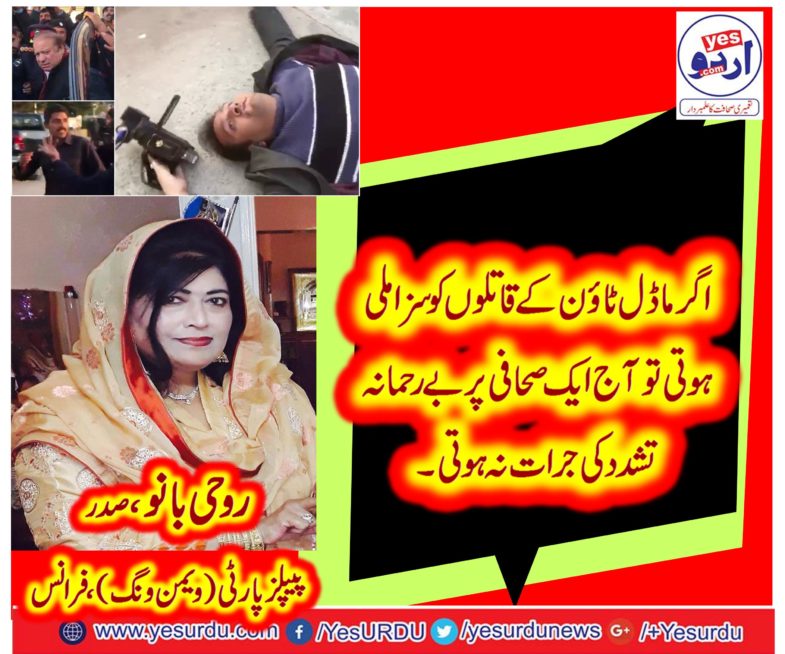 ROOHI BANO, PRESIDENT, PPP, WOMEN, WING, FRANCE