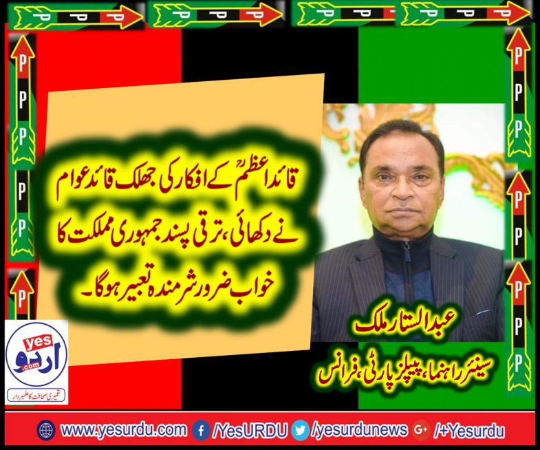 Abdul Sattar Malik, SENIOR, LEADER, PPP, FRANCE