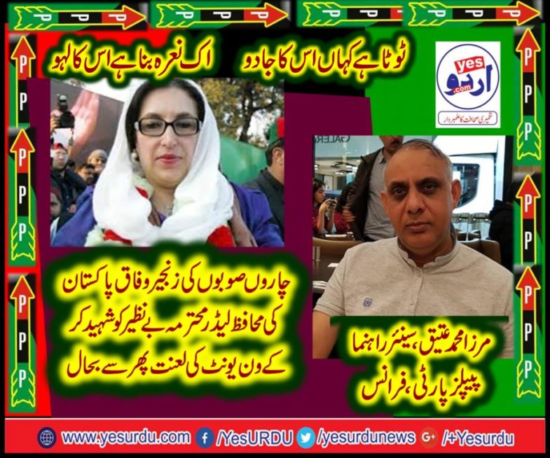 Mirza Muhammad Atteeq, SENIOR, LEADER, PPP, FRANCE