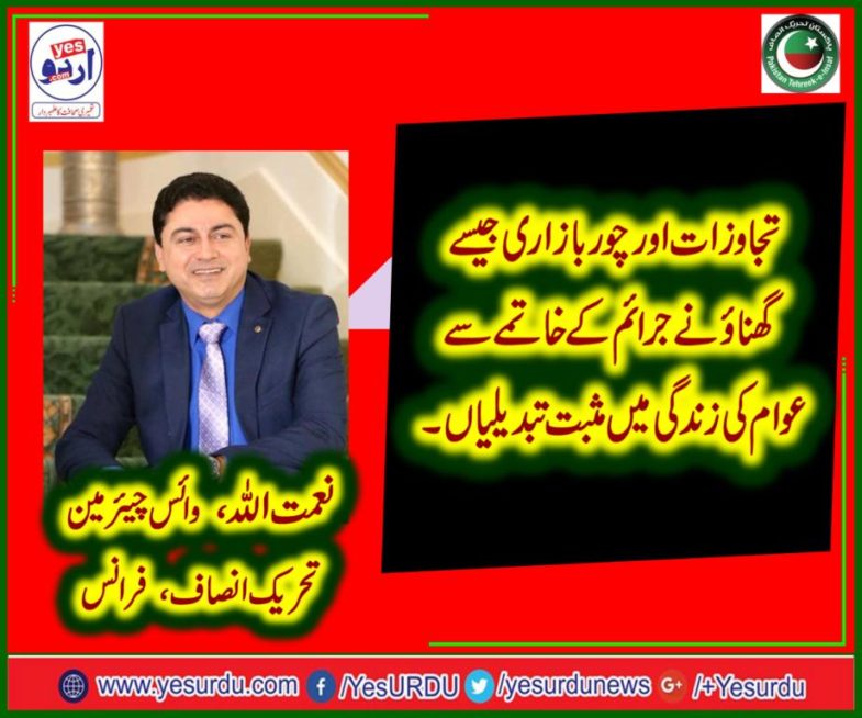 Naimat Ullah, VICE, CHAIRMAN, PTI, FRANCE