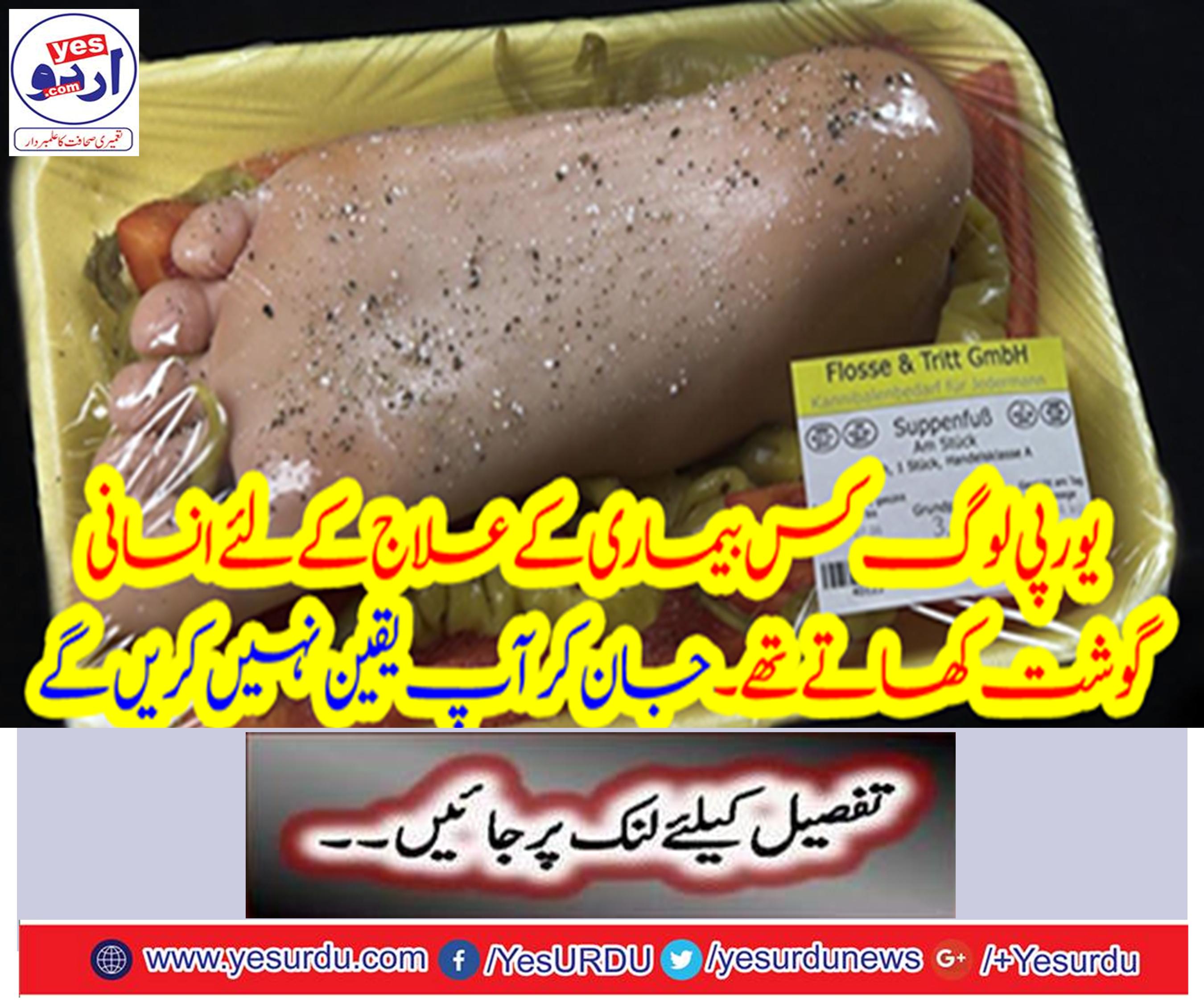 European people used to eat meat for the treatment of the disease.