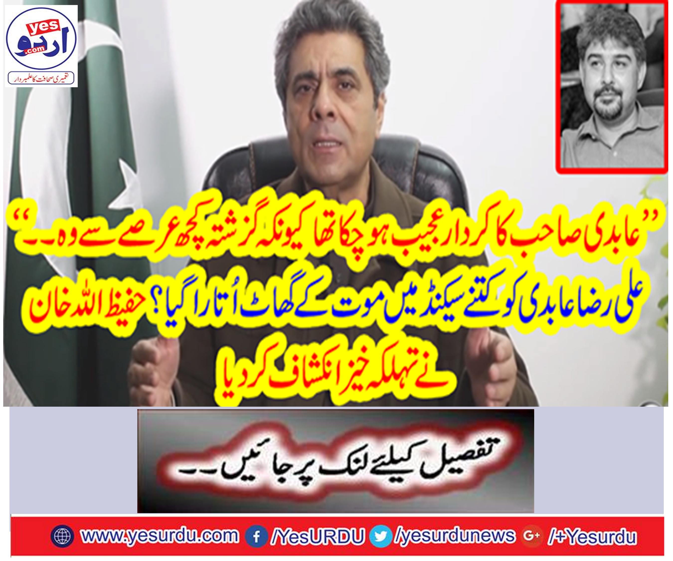 The role of Ali Raza Abidi was somewhat strange