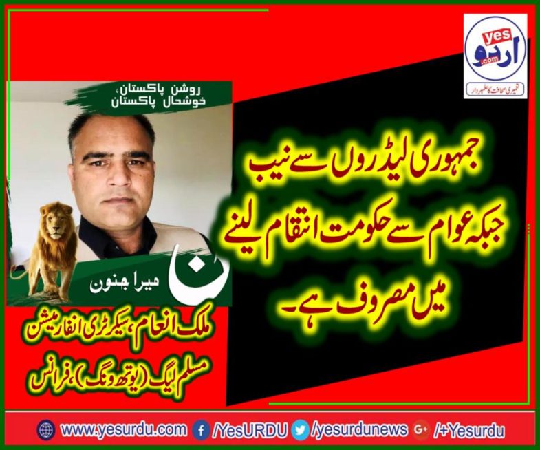 MALIK INAM, INFORMATION, SECRETARY, PMLN, YOUTH WING, FRANCE