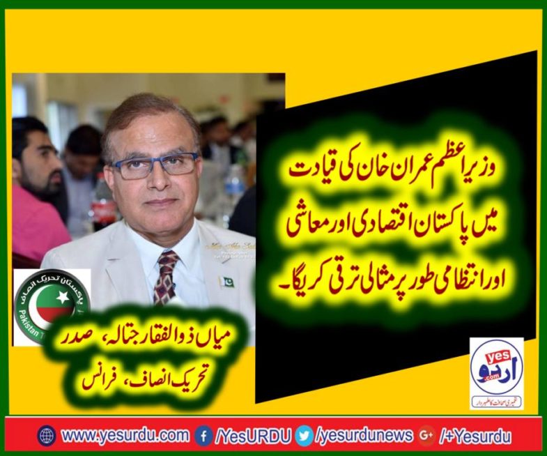 mian zulifqar jatala, PRESIDENT, PTI, FRANCE