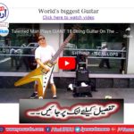 World's biggest Guitar Talented Man Plays GIANT 18 String Guitar On The Street