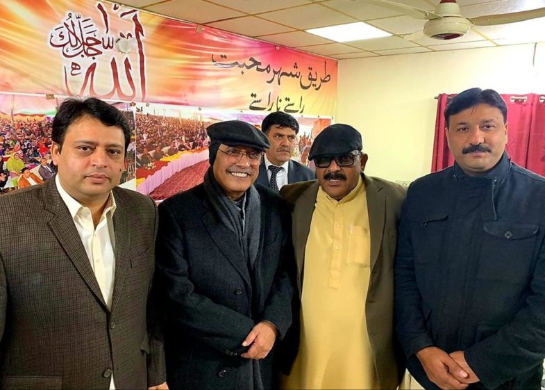 ex-president, asif ali zardari, visited, religious, and, spiritual, scholar, professor Rafiq Ahmed Akhtar, while, meet, abdur rahman mirza, senior, ppp, leader
