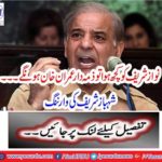 Imran Khan will be responsible for something. Shahbaz Sharif