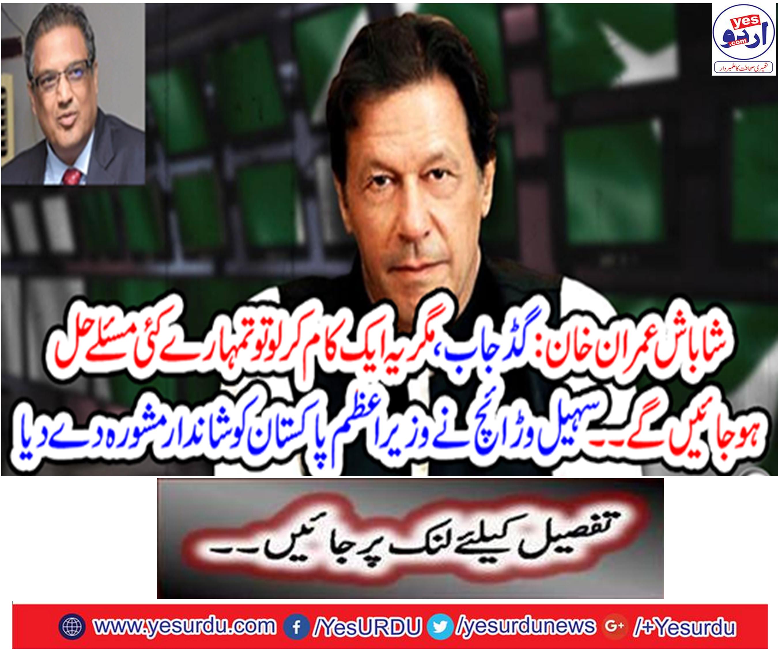 Sohail Vishisht gave excellent advice to Prime Minister Pakistan