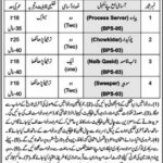 Haripur District & Session Judge Jobs 2019 for 7+ Process Server, Naib Qasid & Other Support Staff