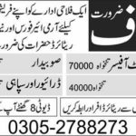 NGO Latest Jobs for Warrant Officers, Subedar, Hawaldar and Driver / Sipahi (Retired Armed Forces)