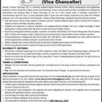 Institute of Space Technology (IST) Jobs 2019 for Vice Chancellor