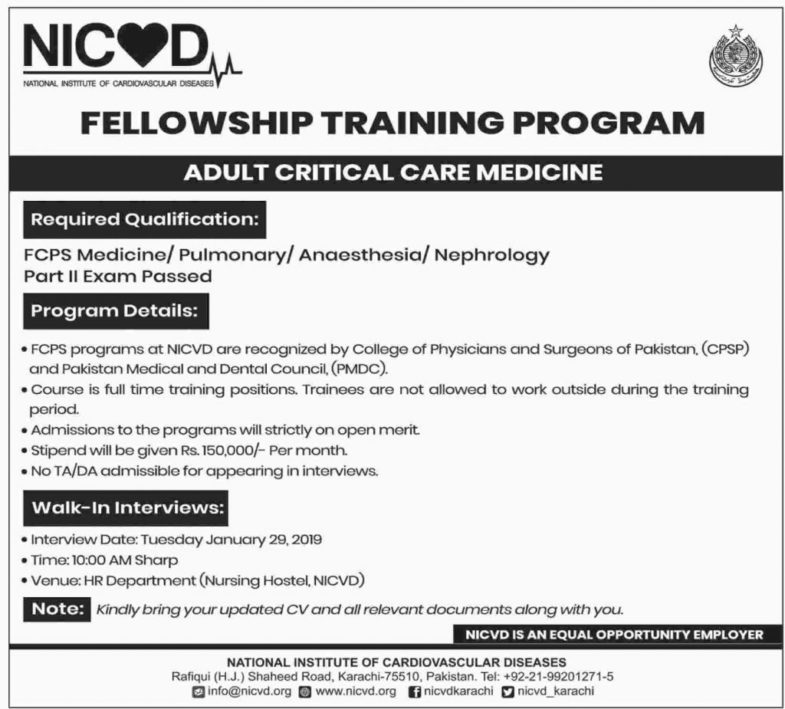 NICVD Fellowship Training Program 2019