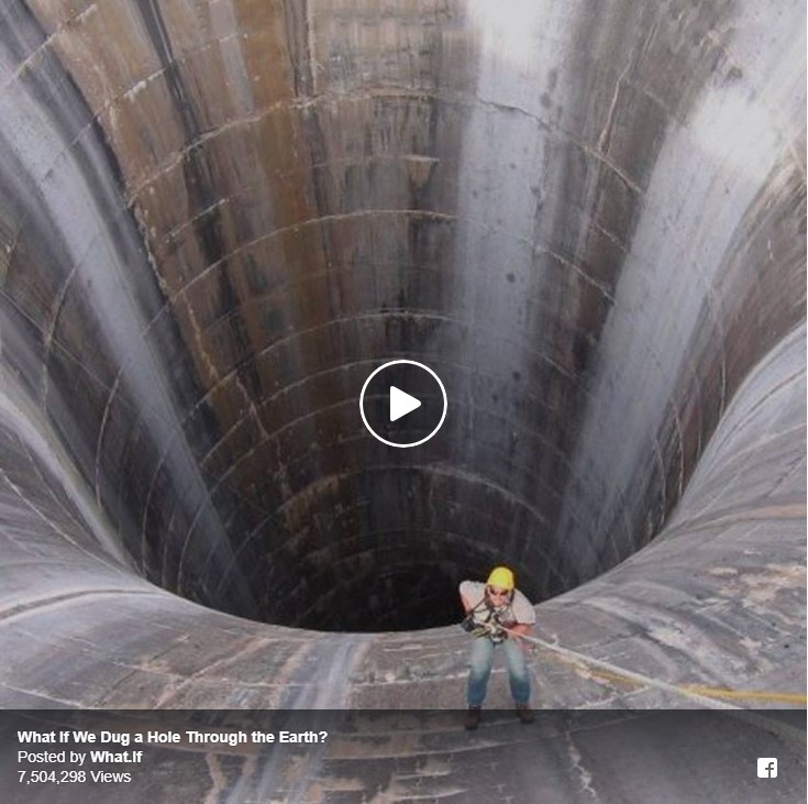 If you jumped into the hole where you are, where would you pop out?