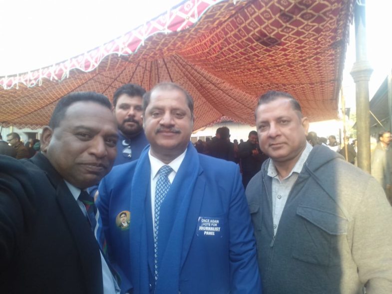 Asghar Ali Mubarak, senior, editorial, executive, yesurdu, news, meeting, with, renown, journalists, at, NPC, elections, 2019