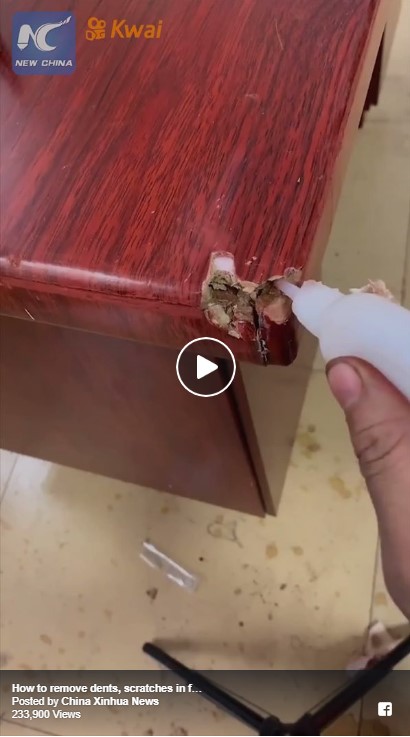 How to remove dents, scratches in furniture