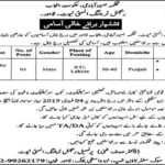 Punjab Population Welfare Department Jobs 2019 for Armed Security Guard