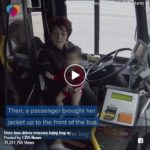 Hero bus driver rescues baby boy wandering around in the cold alone