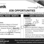 U Microfinance Bank Jobs 2019 for Area Managers & Regional Head (Multiple Cities)