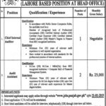 PSSHMC Jobs 2019 for Audit Assistants and Chief Internal Auditor