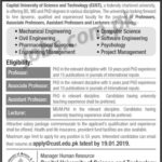 Capital University of Science & Technology Jobs 2019 for Teaching Faculty