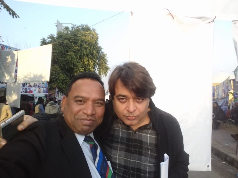 Asghar Ali Mubarak, senior, editorial, executive, yesurdu, news, meeting, with, renown, journalists, at, NPC, elections, 2019