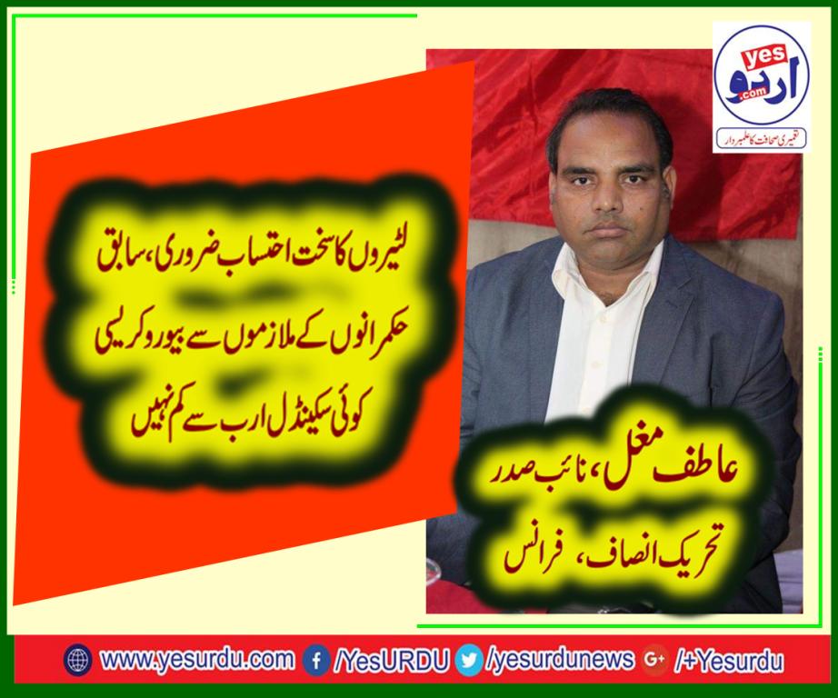 Atif Mughal, VICE, PRESIDENT, PTI, FRANCE