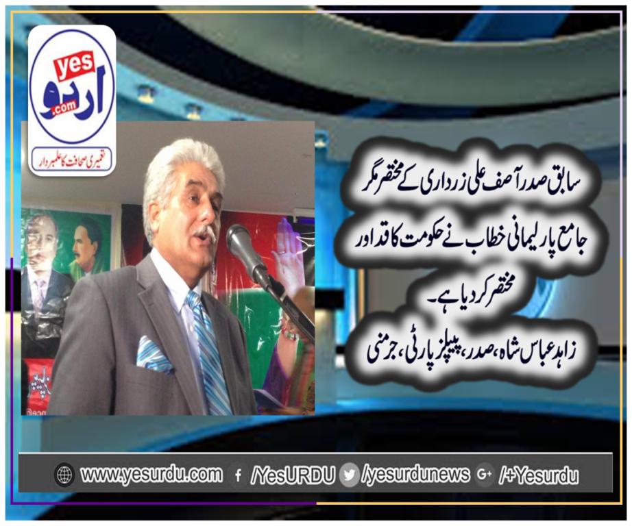 Zahid abbas shah, president, ppp, germany