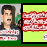 ch sajjad numberdar, senior, leader, pmln, france