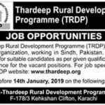 Thardeep Rural Development Programme (TRDP) Jobs 2019 for Various Vacancies in Sindh