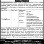 Sialkot Waste Management Company (SWMC) Jobs 2019 for Managing Director