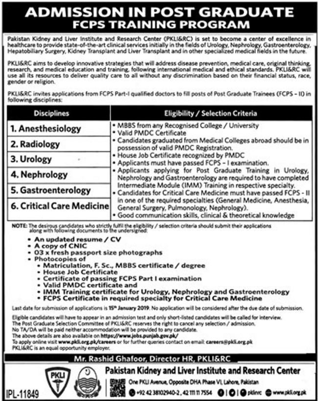 PKLI FCPS Training Program 2019