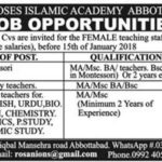 Red Roses Islamic Academy Abbottabad Jobs 2019 for Teachers