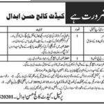 Cadet College Hasan Abdal Jobs 2019 for State Officer, IT / System Administrator and Support Staff