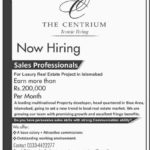 The Centrium Islamabad Jobs 2019 for Sales Professionals