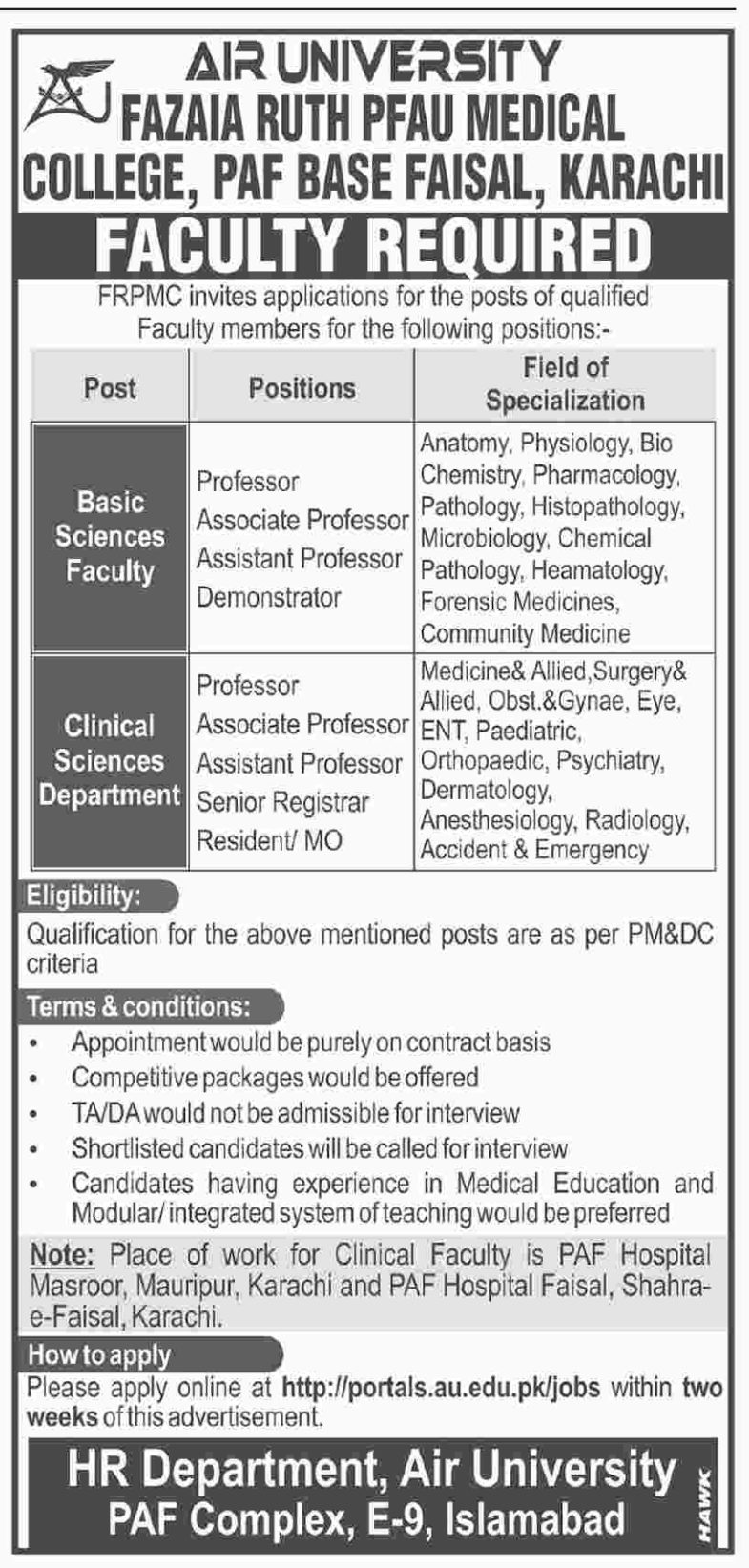 Air University Jobs January 2019 for Teaching Faculty