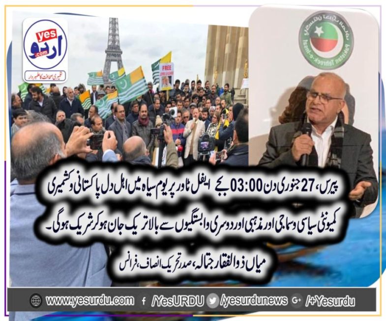 mian zulifqar jatala, president, PTI, France