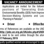 UNDP Pakistan Jobs 2019 for Driver & Office Boy