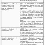 Govt Sadiq College Women University (Bahawalpur) Jobs 2019 for Registrar, Treasurer, Controller Examination, Medical Officer & Assistant Warden