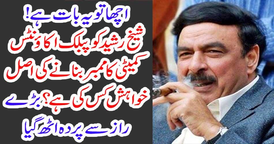 Okay so Who has the real wish to make Sheikh Rashid a member of the Public Accounts Committee? The big curtain got up