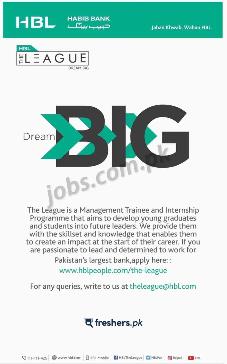 HBL League Management Training Program 2019 (All Pakistan)