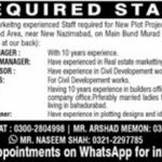 Karachi Plotting & Marketing Scheme Jobs 2019 for Accounts, Marketing Manager, Supervisor and Project Manager