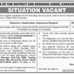 District & Sessios Judge Karachi Jobs 2019 for Stenographers